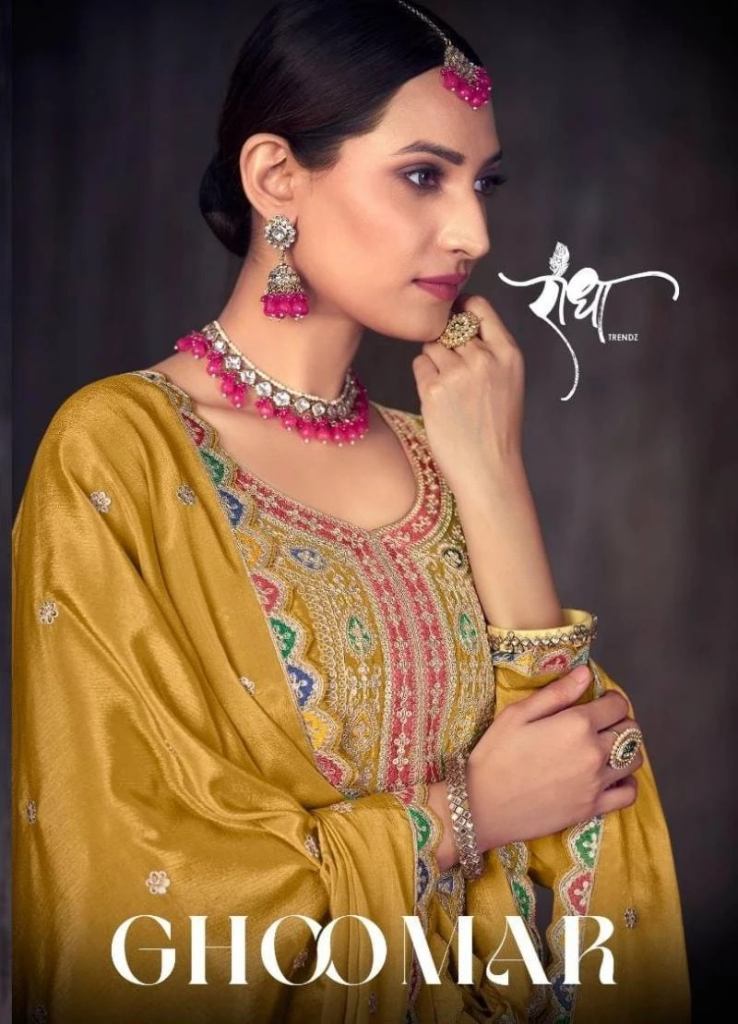 Radha Ghoomar Chinon Embroidery Designer Festive Salwar Suit 