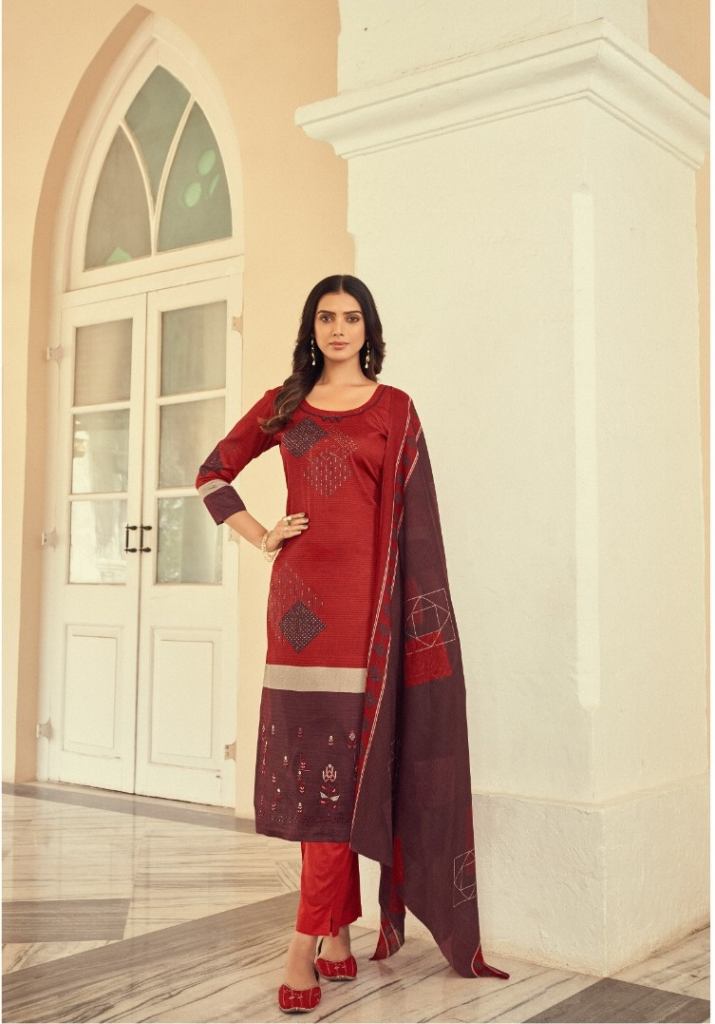Radhika Azara Maria Cotton Designer Dress Material Collection