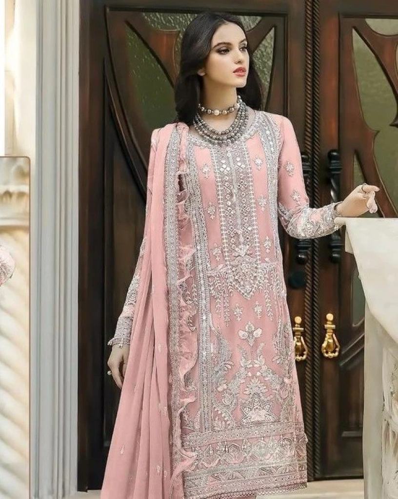 Ramsha R 602 Nx Georgette Embroidered Pakistani Salwar Suits