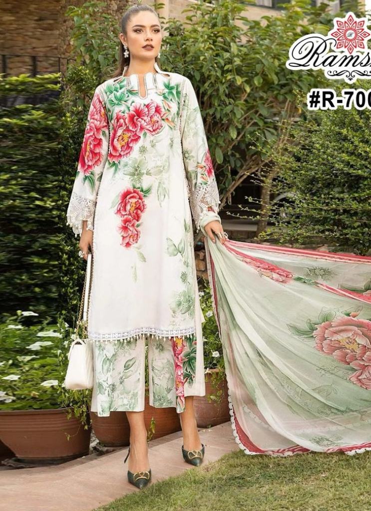 Ramsha Riwaj Exclusive Cotton Embroidery Patch Pakistani Salwar Suits