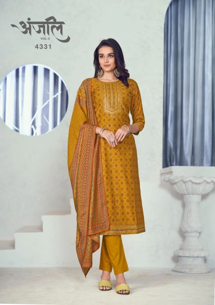 Rang Anjali Vol 5 Muslin Foil Printed Designer Dress Material