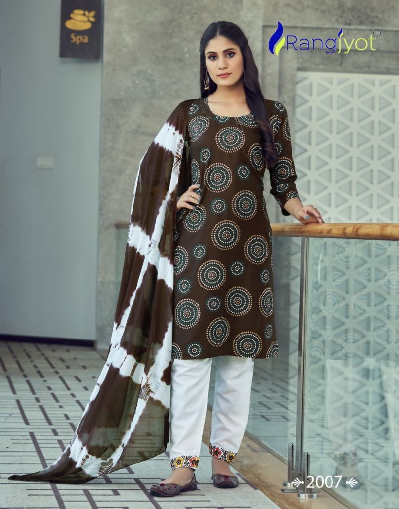 Rangjyoti Saheli 2001 Stylish Wear Ready Made Kurtis  Collection