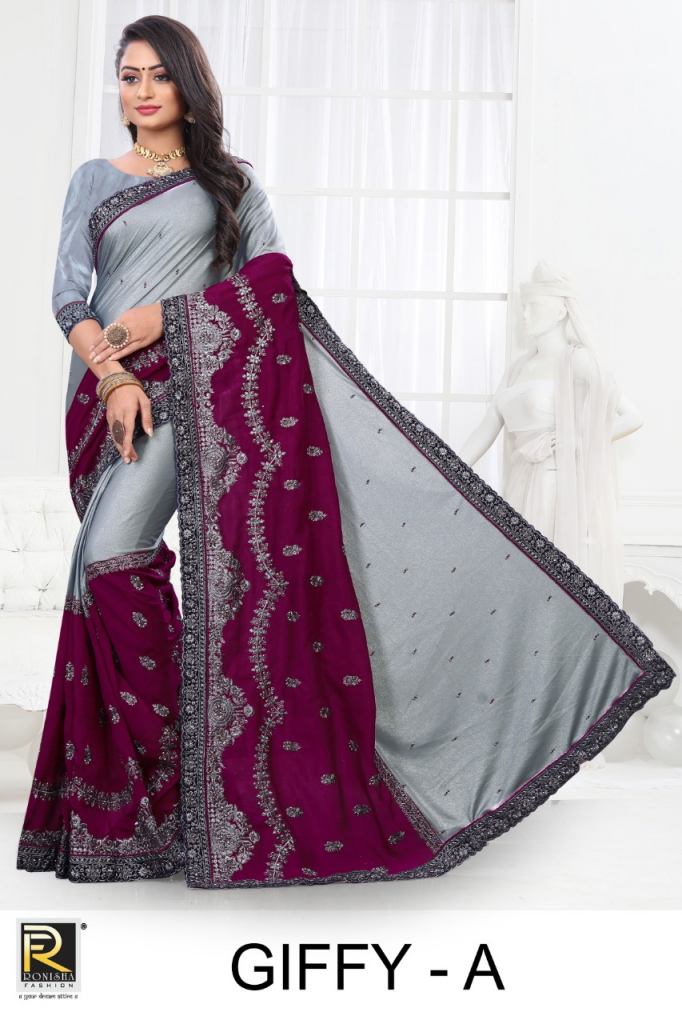 Ranjna presents giffy fastive wear designer saree collection 