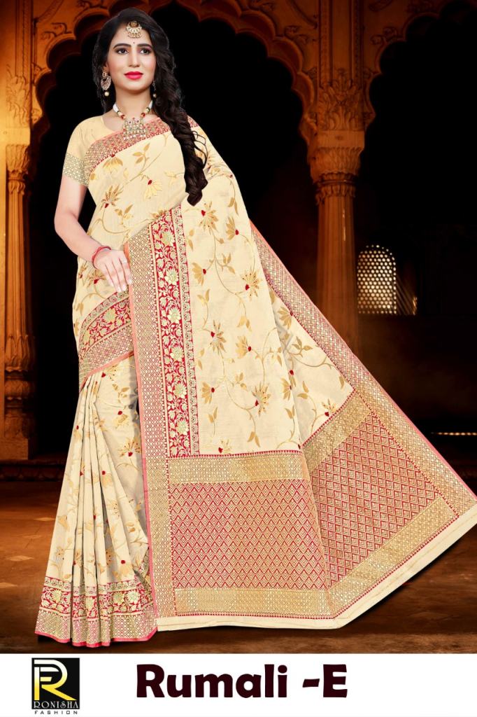 Ronisha Rumali soft cotton ethnic wear silk saree Collection 