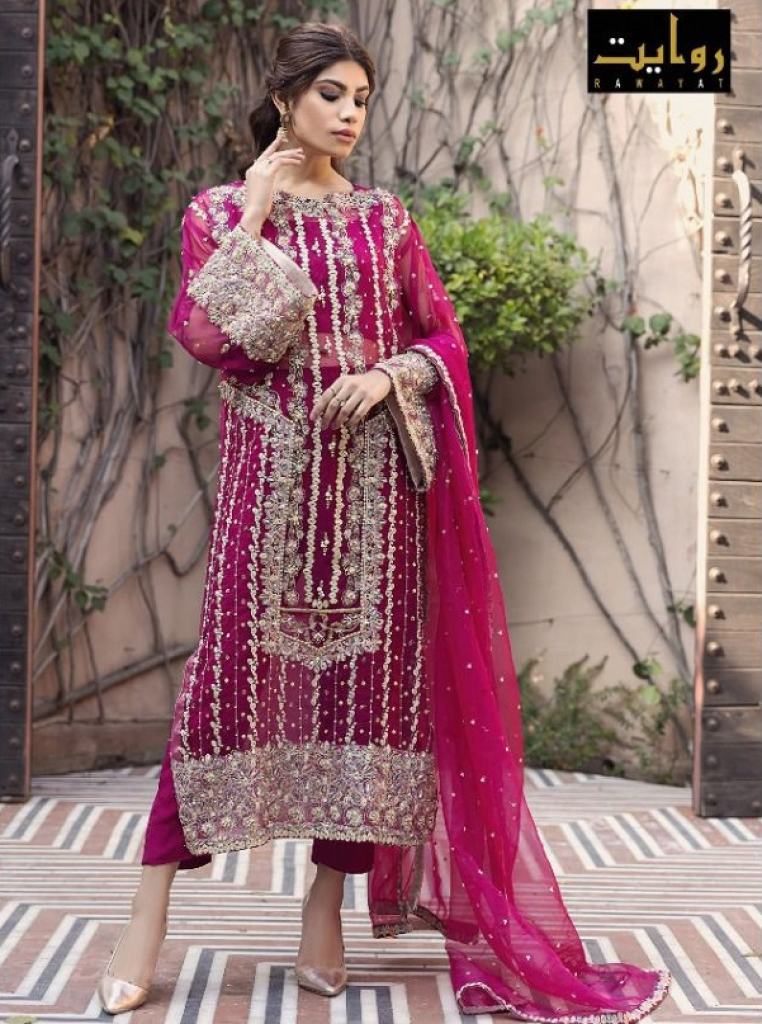 Rawayat Imrozia Vol 7 catalog  Festive Georgette Pakistani suits 