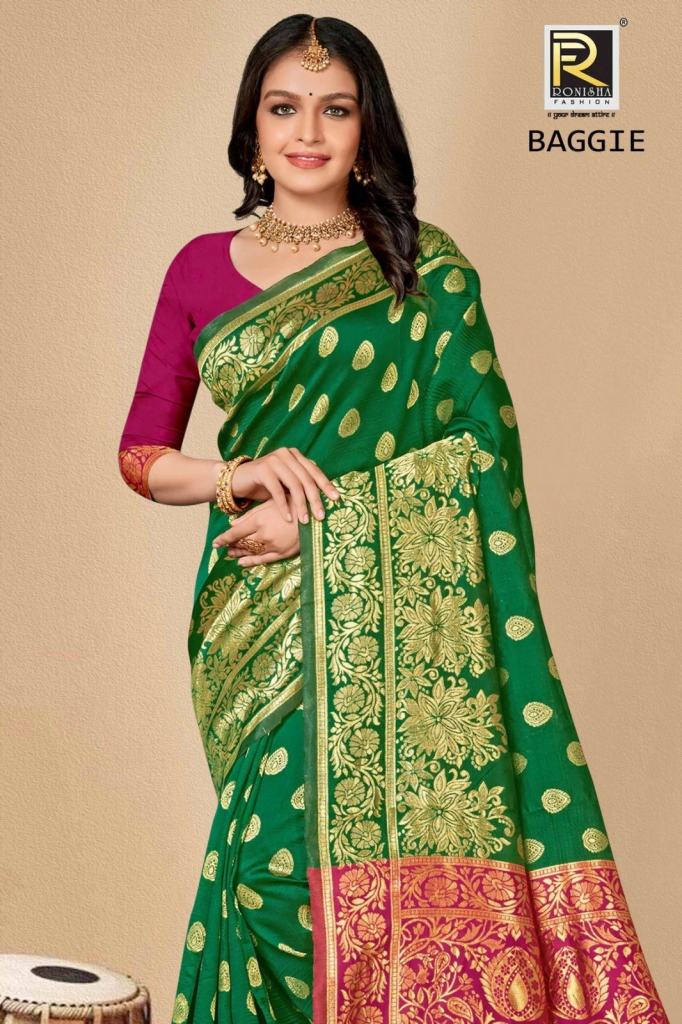 Ronisha Baggie Banarasi Silk Premium Fancy Designer Silk Saree