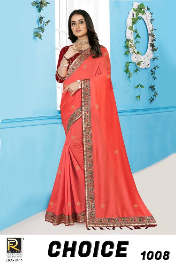 Ronisha Choice Festive Wear Silk Saree catalogue  