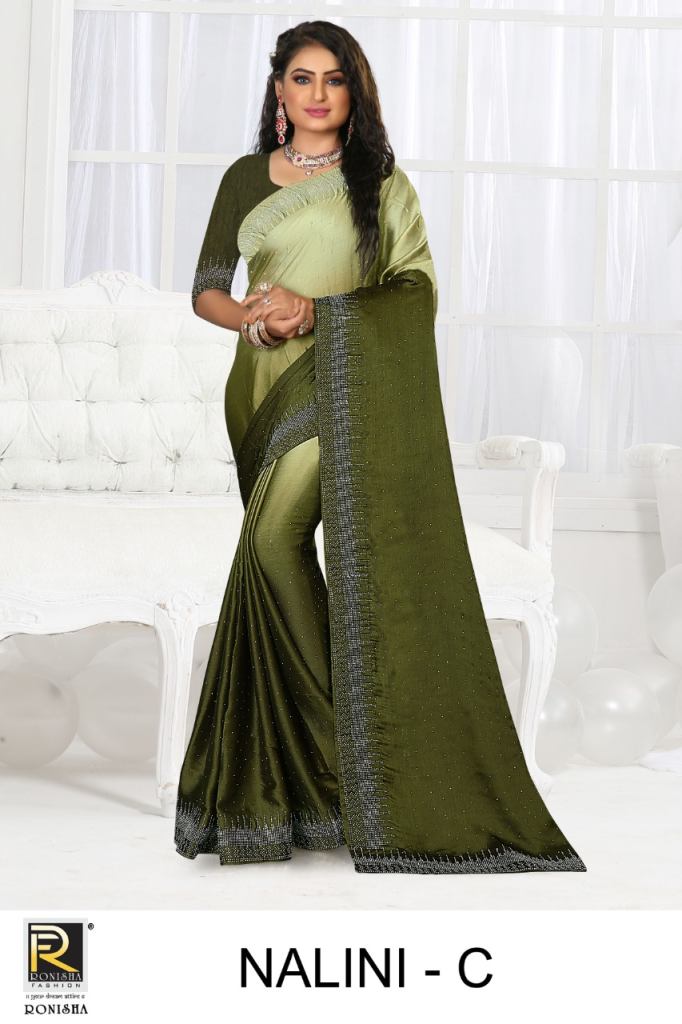 Ronisha Nalini Chinon Chiffon  Festive Wear Saree