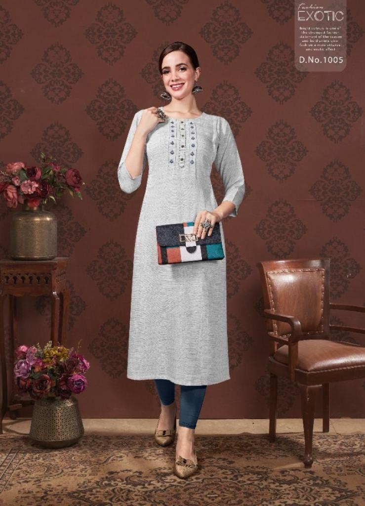 S More  Presents Dedent  Party Wear Kurti Collection