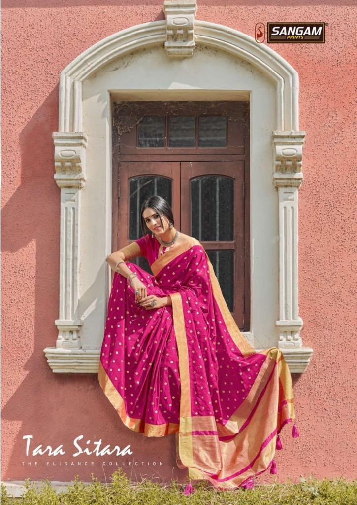 Sangam Tara Sitara Vol 3 Handloom Silk Saree with Zari Weaving