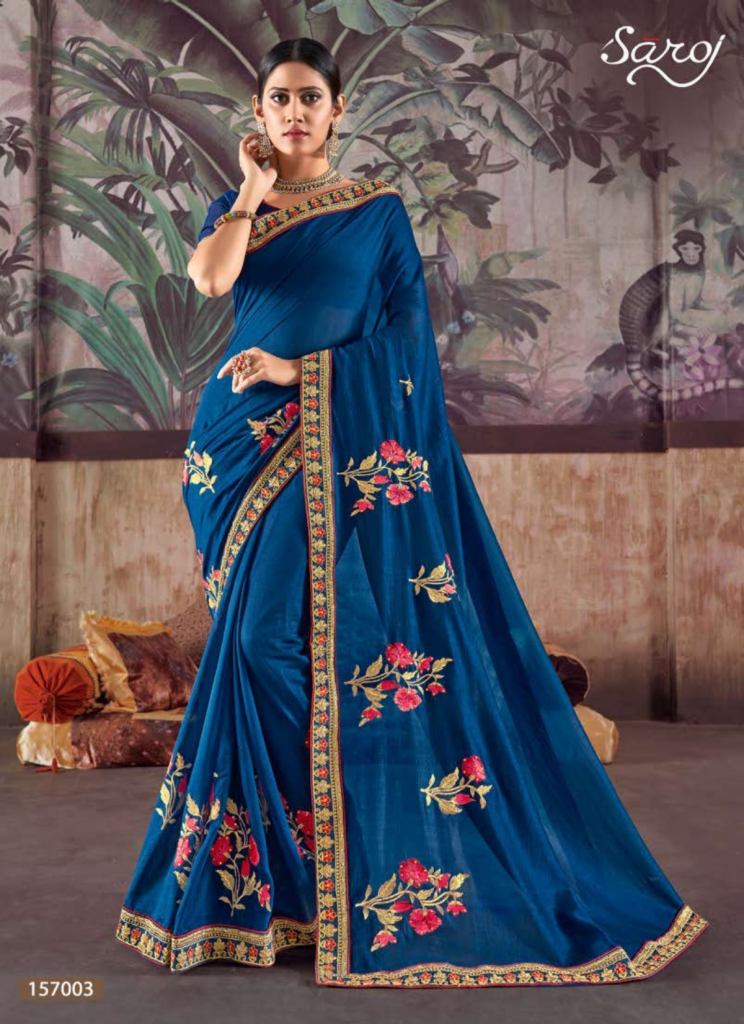Saroj  presents Netrika Party wear sarees collection 
