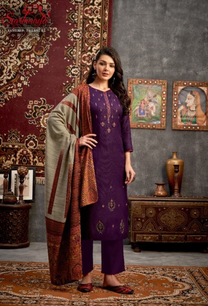 Sarmaaya Jamawar Premium pashmina dress material  catalog 