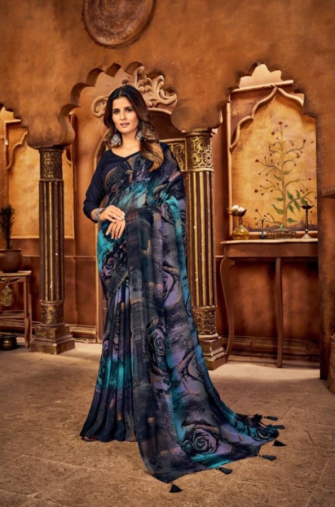 Saroj Magic Fancy Wear Georgette Buy Wholesale Designer sarees in Surat