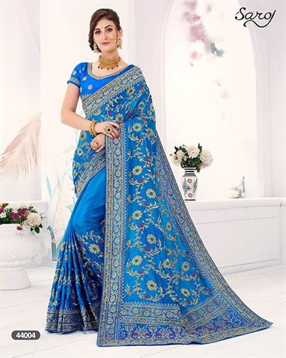 Saroj Present Karni Wedding Wear Sana Silk Saree Collection