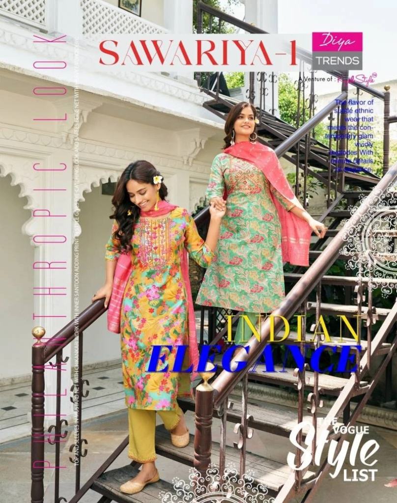 Sawariya Vol 1 By Diya Trends Fancy Wear Kurti Sets
