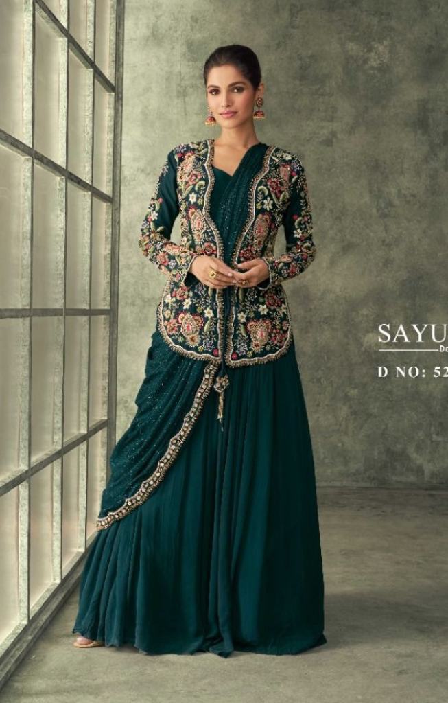 Sayuri Evergreen Traditional Real Georgette Heavy Gown Collection