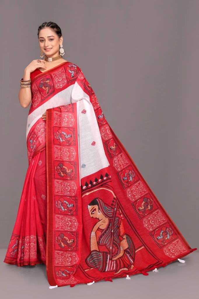 Sc Narayani Pure Linen Woven Saree Collection