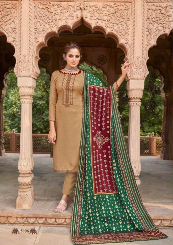 Shahnaz Arts presents Patola Designer Dress Material