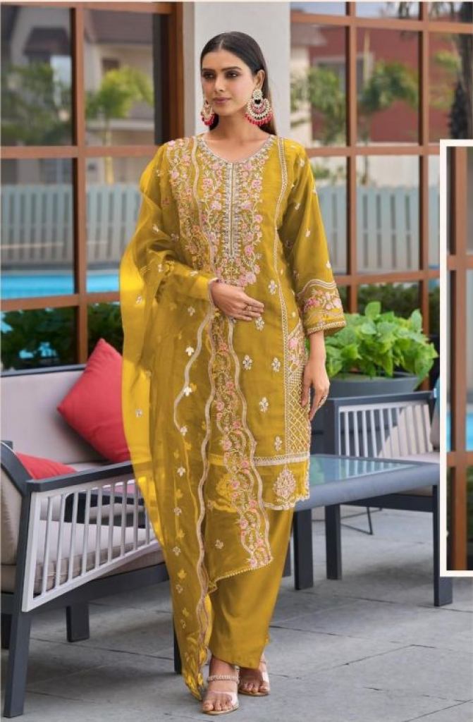 Shree R 1099 Readymade Organza Pakistani Suit Collection
