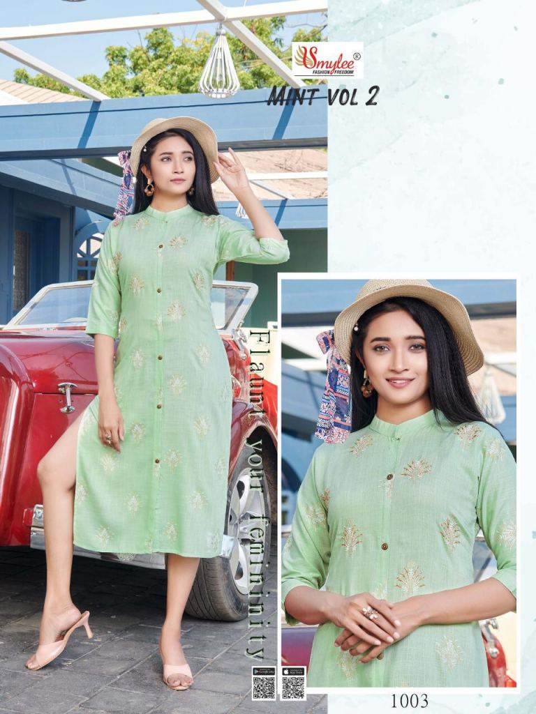 Smylee presents  Mint vol  2 Casual Wear Kurti Collection