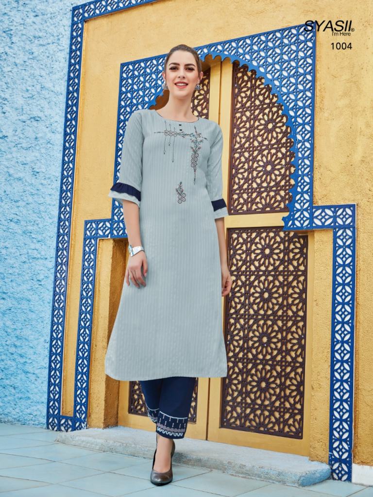 Syasii Presents  Fashion Glamour Fancy Kurti With Bottom Collection