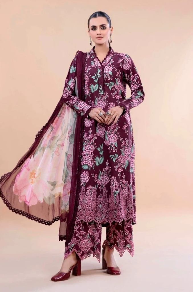 Taj M Print 448 And 449 Cotton Printed Pakistani Dress