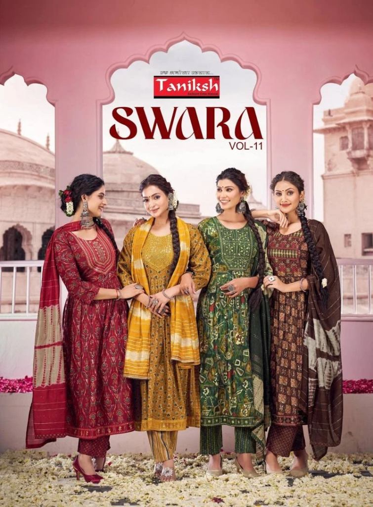 Taniksh Swara Vol 11 Rayon Printed Casual Wear Salwar Suit 