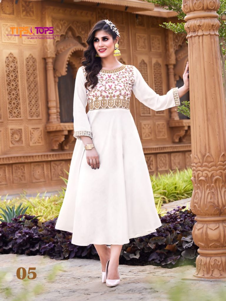 Tips & Tops Mannat Heavy Rayon Manual Work Long Gown Collection