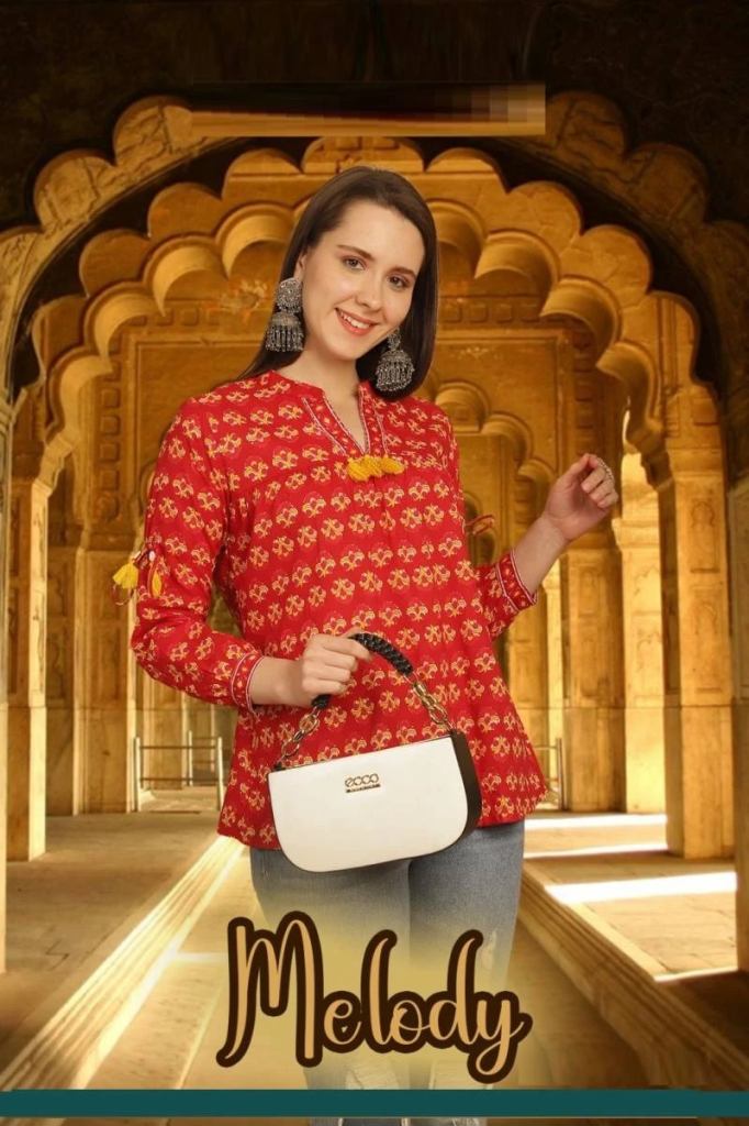 Trendy Melody Cotton Printed Western Style Top Collection 