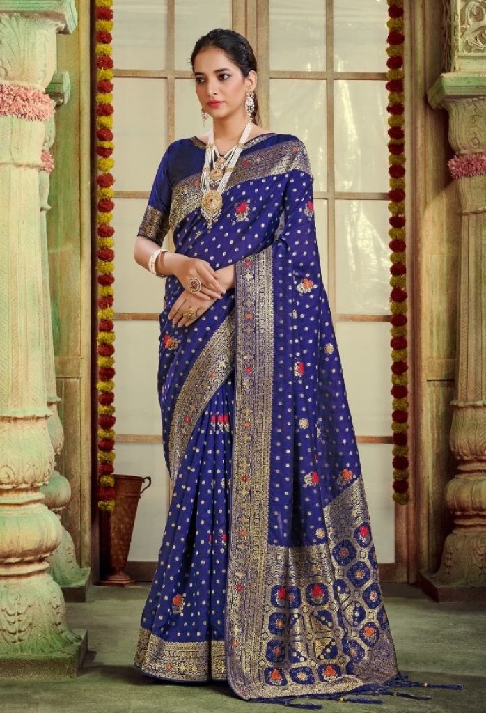 Ynf Banarasi Swarovski Stylish Ethnic Wear Banarasi Silk Saree Collection