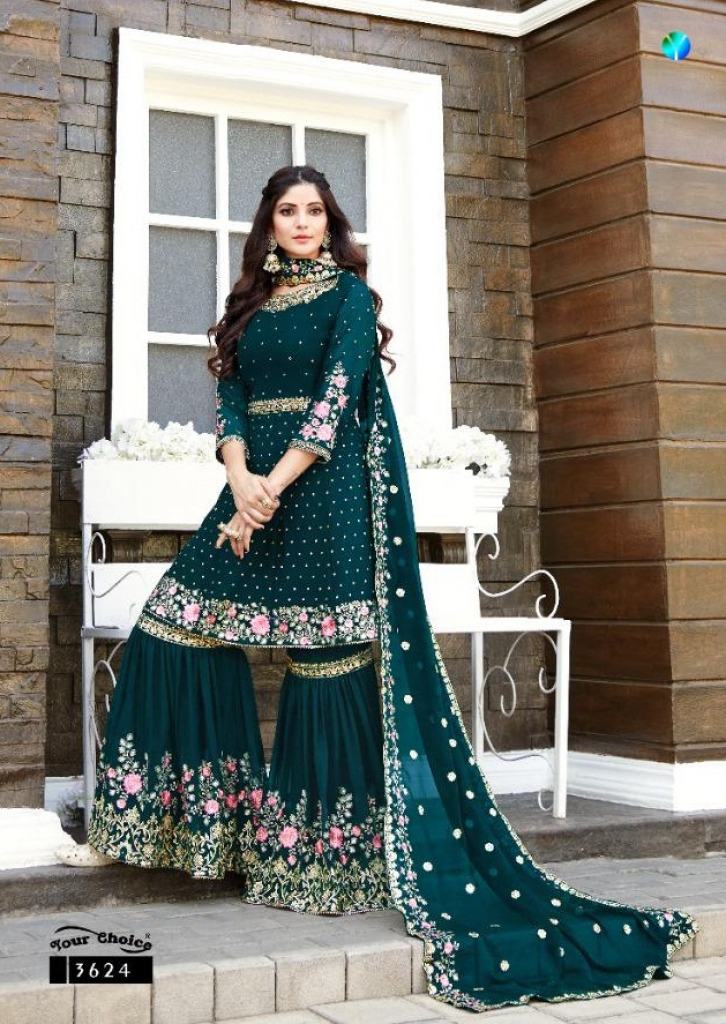 Your Choice Zaraa vol  5 Heavy Wear Georgette Embroidery Salwar Kameez  catalog 