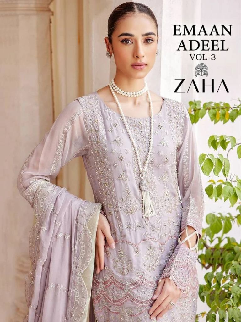 Zaha Emaan Adeel Vol 3 Georgette Pakistani Salwar Suits