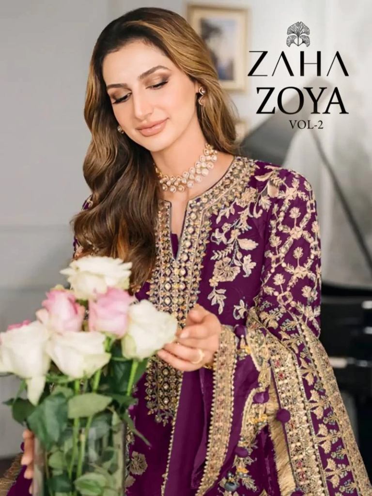 Zaha Zoya Vol 2 Georgette Embroidery Pakistani Salwar Suit 