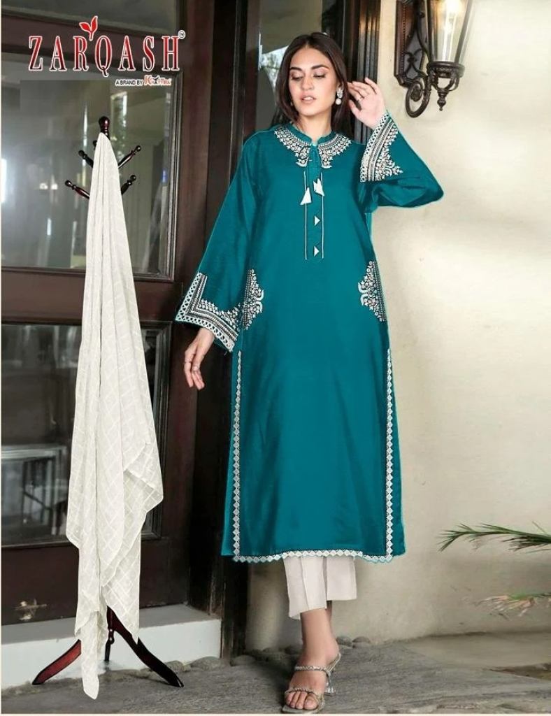 Zarqash Z 164 A To D Ready Made Pakistani Salwar Suits