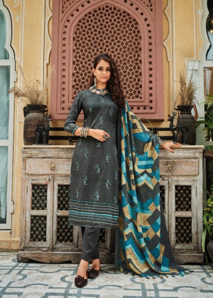 Zulfat Nusrat Pure Wool Pashmina Women's Dress Materials catalog 