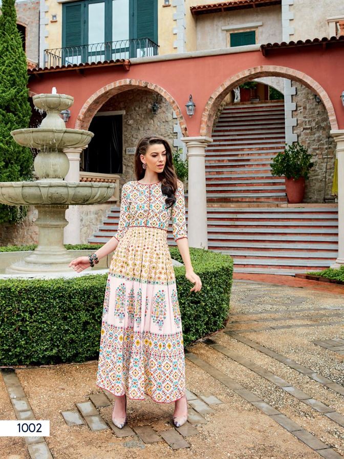 Rangreza by ladies flavour long anarkali gown style collection