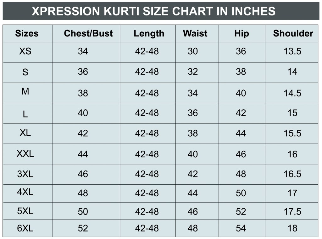size Charts of Kajal Style Gulzar vol 8 Festival Stylish Fancy Top Bottom with Duptta catalog 