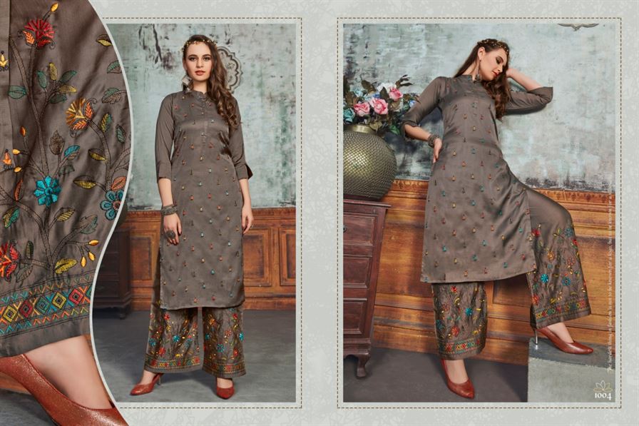 Gallberry present Elisa heavy party wear kurtis with plazzo