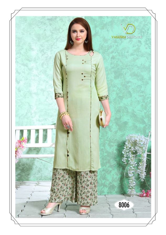 Atithi By Vasangi Designer Kurtis With Plazzo Collection 