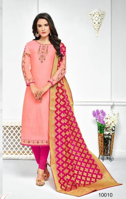 Samaira : Saeeda Chanderi Cotton Dress Material Catalogue