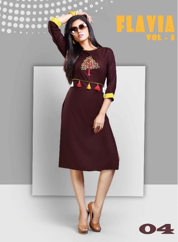  Flavia 5 Jadu Casual Kurtis Catalogue