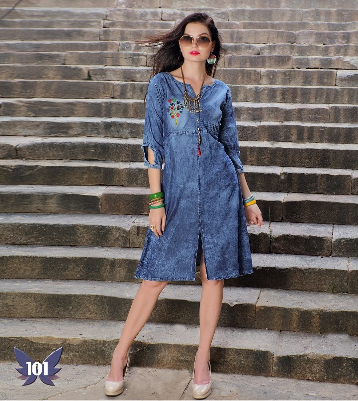 Cool Denim Casual Kurtis