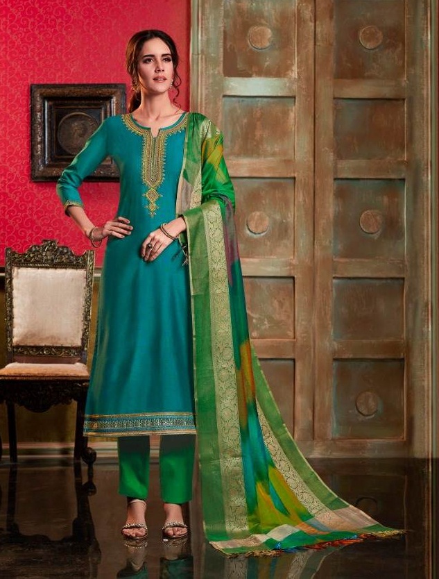 Aabhushan Kessi Designer Dress Material Set