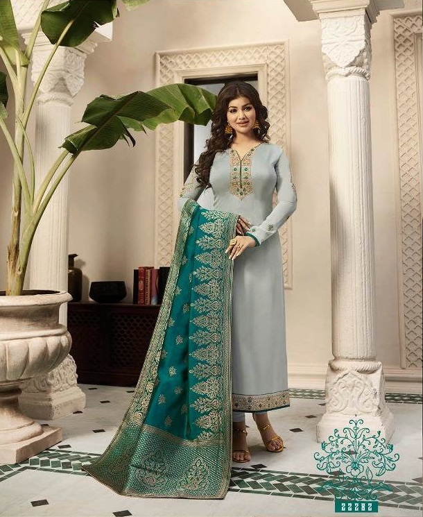 Jacquard Dupatta 5 Aayesha Designer suit set 