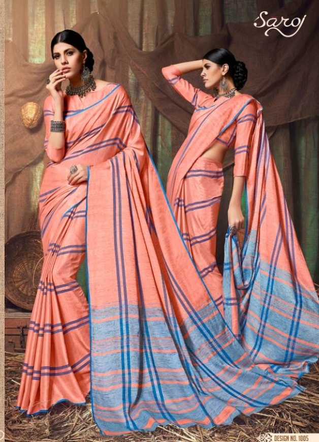 Vanilla Bean Saroj Cotton Saree Set