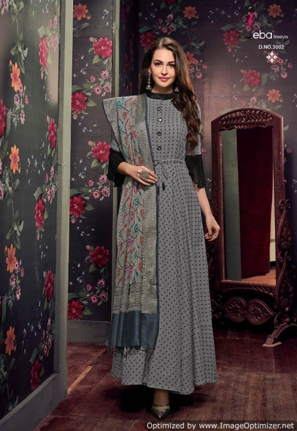 Banaras Vol 3 eba  Deisgner Gown Style Kurti catalogue 