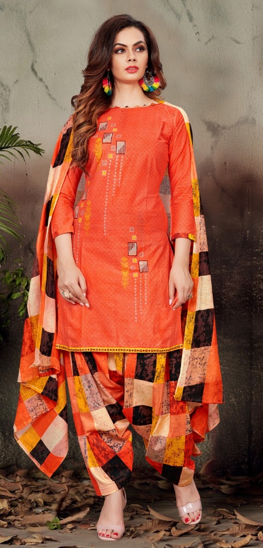 Miss patiyala cotton dress materials set