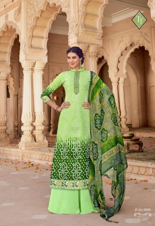 Satrang tanishk fashion churidar dress materials catalogue 