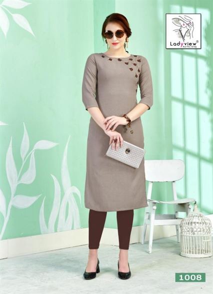 Crystal ladyview cotton designer kurti 