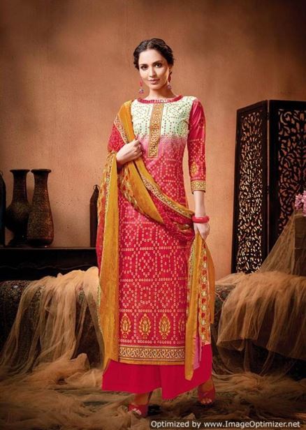 Satrangi churidar dress materials by meenaz fashion